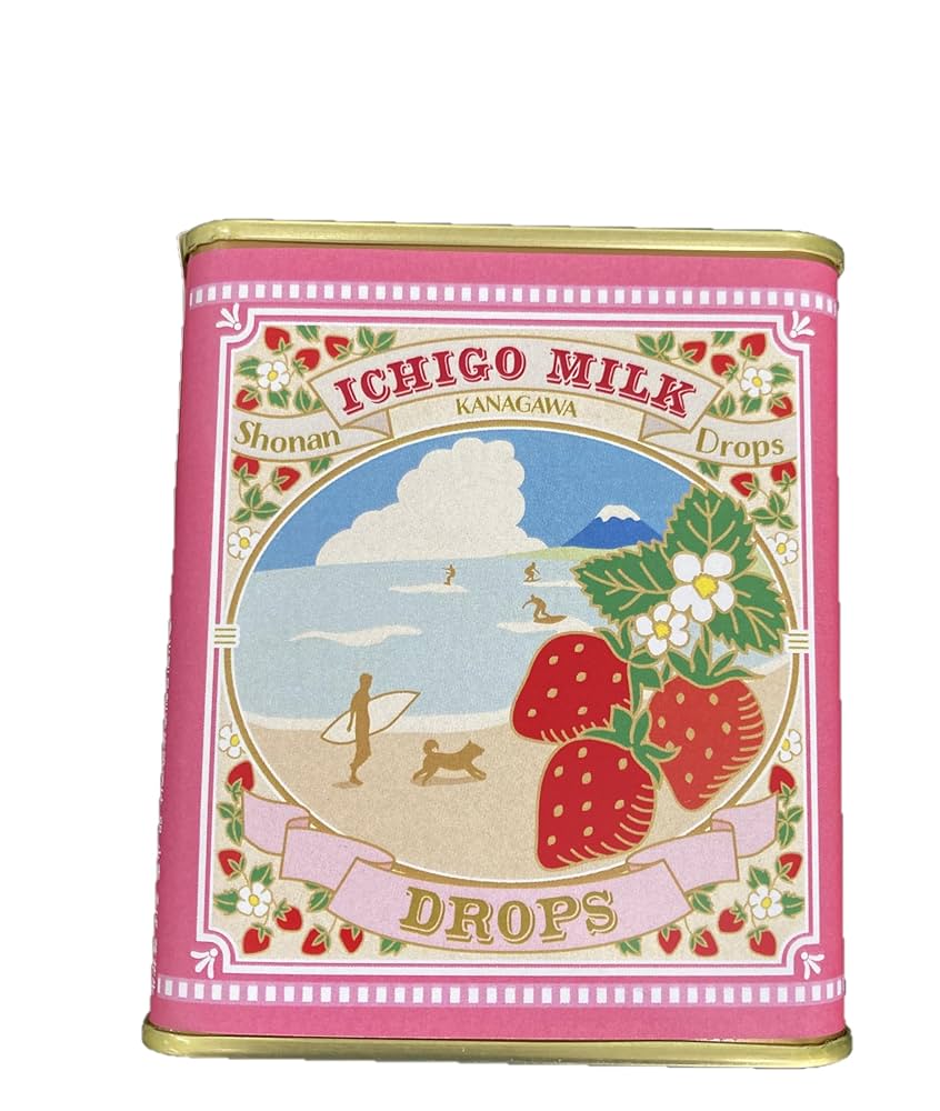 いちごみるく Amazon.co.jp: 生菓子 湘南いちごみるくドロップ缶 神奈川県産