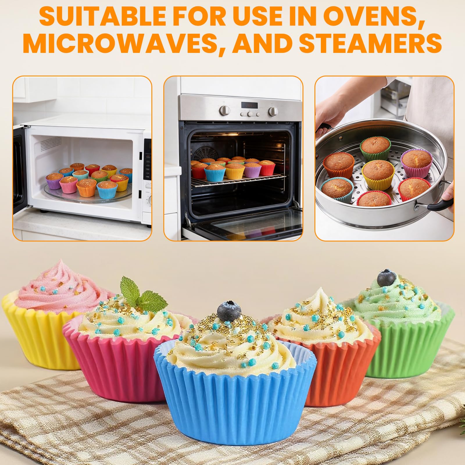 500 Mini Pirottini Standard Per Muffin, Pirottini In Carta Antiaderente Resistenti Al Calore, 3,5 Cm x 2,25 Cm, Adatti Per l'Uso In Forni e Friggitrici Ad Aria (3.5cm) - 5