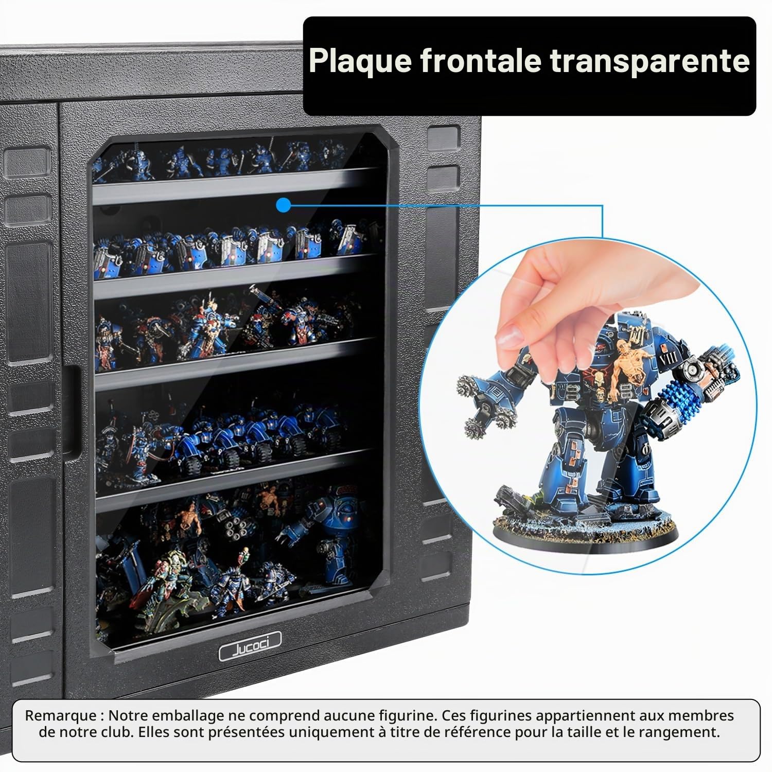 Jucoci Mallette de Rangement pour Miniatures (Grande Taille avec lumière)