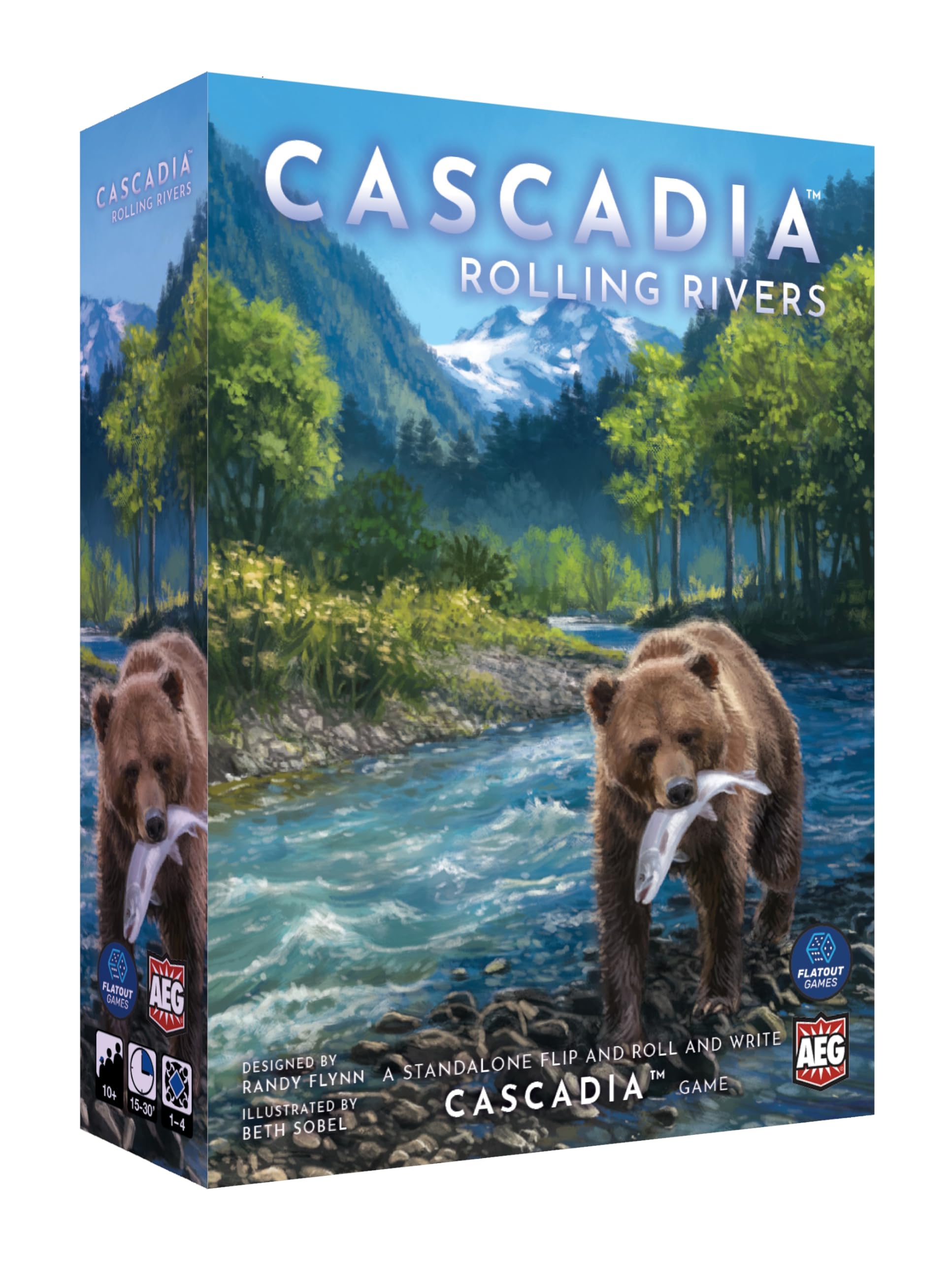 Alderac Entertainment Group | Cascadia Rolling Rivers | Board Game | Ages 10+ | 1-4 Players | 20+ Minutes Playing Time