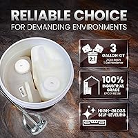 Vista 3 de Kit de resina epoxi autonivelante – El kit de epoxi para suelos de garaje ANE se extiende sin problemas. Resina epoxi transparente duradera de grado