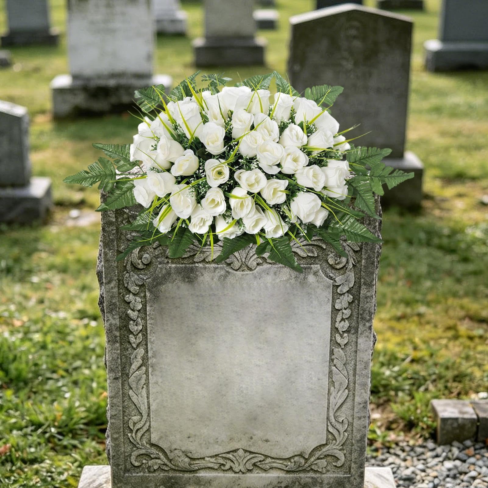 Selle De Fleurs Artificielles Pour Cimetière Imperméable et Réaliste