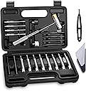 BESTNULE Punch Set, Punch Tools, Roll Pin Punch Set, Made of Solid Material Including Steel Punch and Hammer, Ideal for Machinery Maintenance with Organizer Storage Container (Without Bench Block)