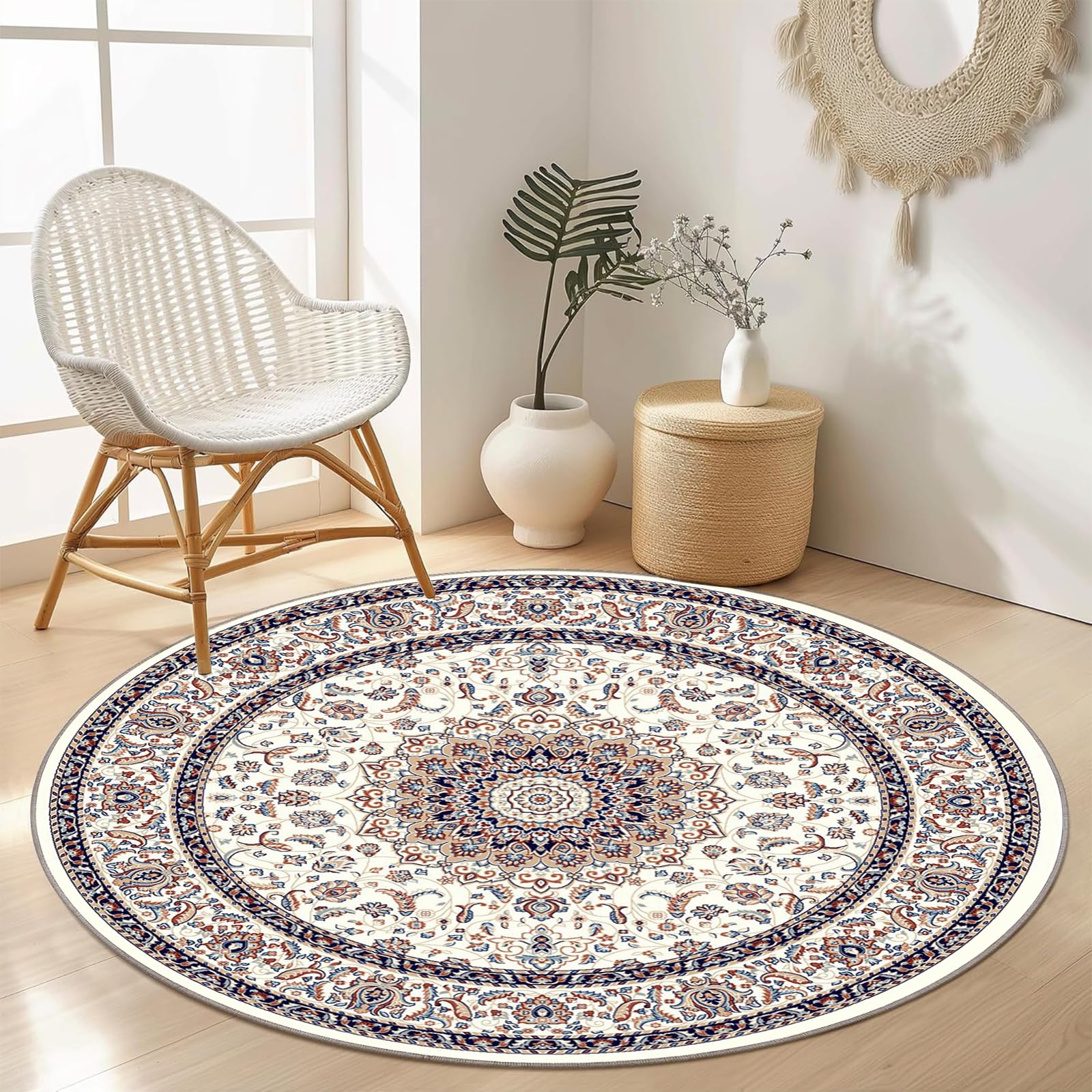 Amazon.com: MiZuH 2.6 x 2.6ft Round Rug for Bedroom,Soft Circle