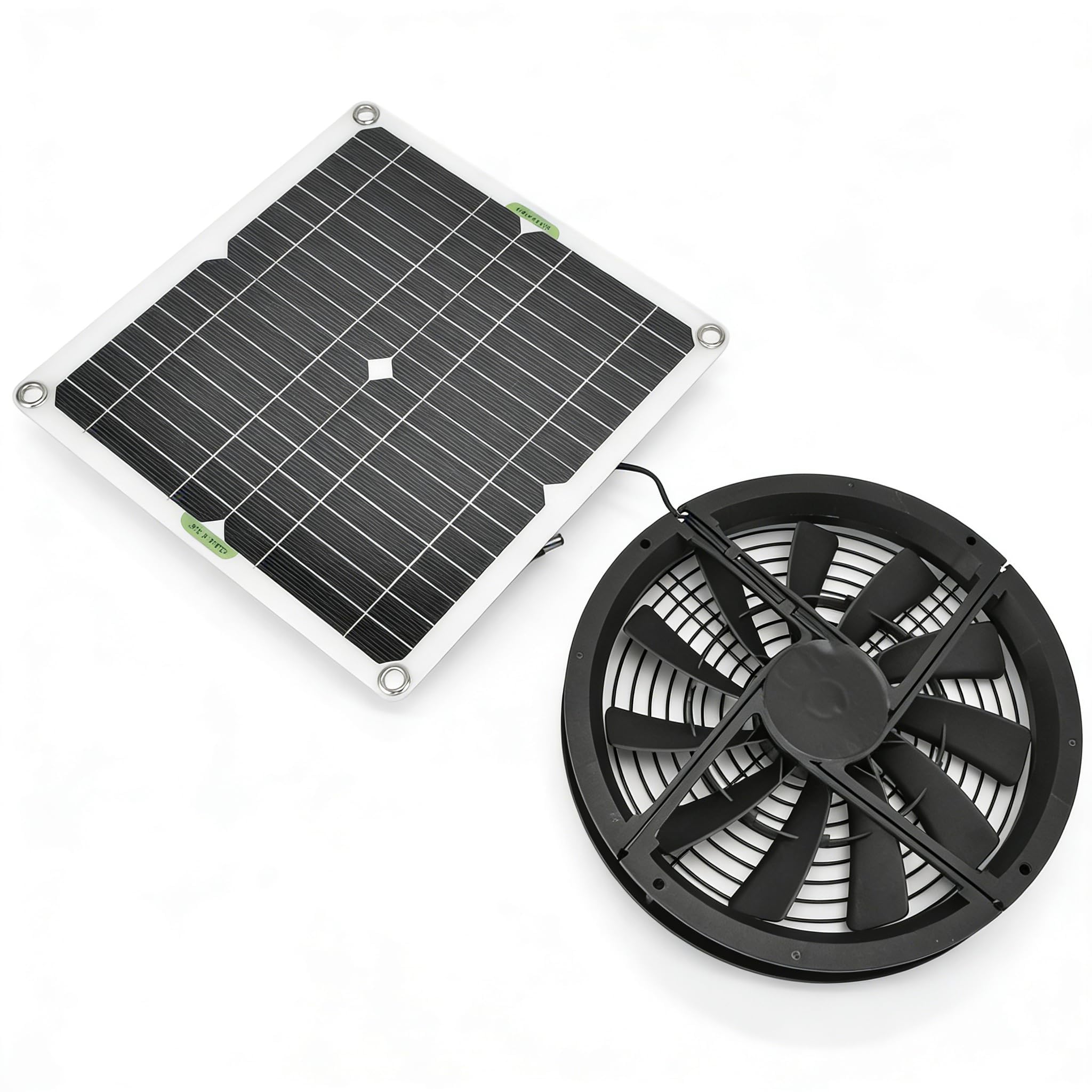 Dpofirs Kit de Ventilateur de Panneau Solaire, Ventilateur D'extraction pour Petits Poulaillers, Serres, Abris pour Animaux de Compagnie, échappement de Fenêtre, Ventilateur de
