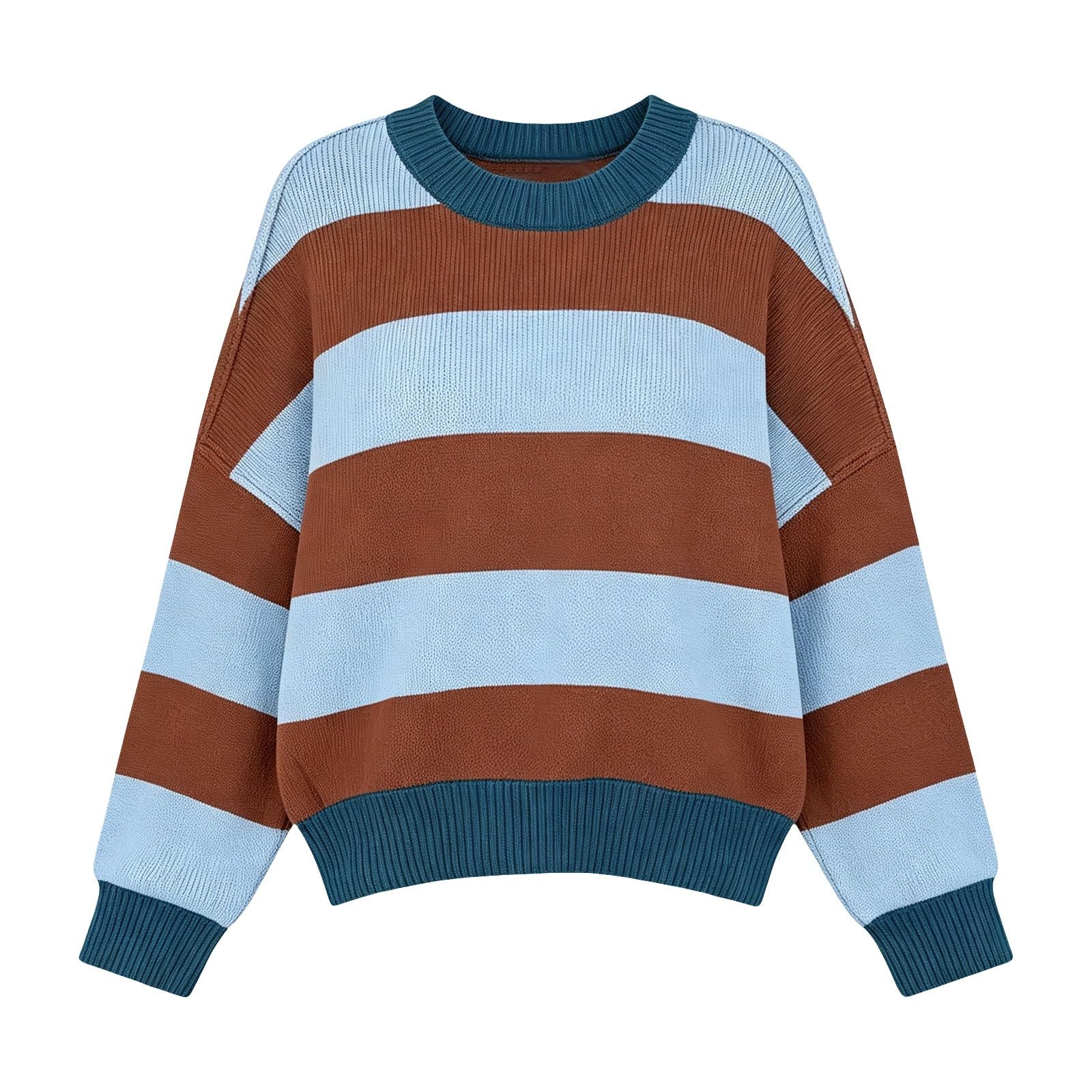 Generico Maglia Donna Casual Oversize Morbida e Calda Maglione Autunnale Invernale per Tempo Libero