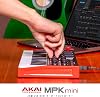Akai Professional USB MIDI Keyboard Controller, 25 Keys Velocity Supported, 8 Backlit Drum Pads, 8 Knobs, Native Instruments Sound Package with NKS Integrated Music Production Software Included, Acai Pro MPK Mini MK3