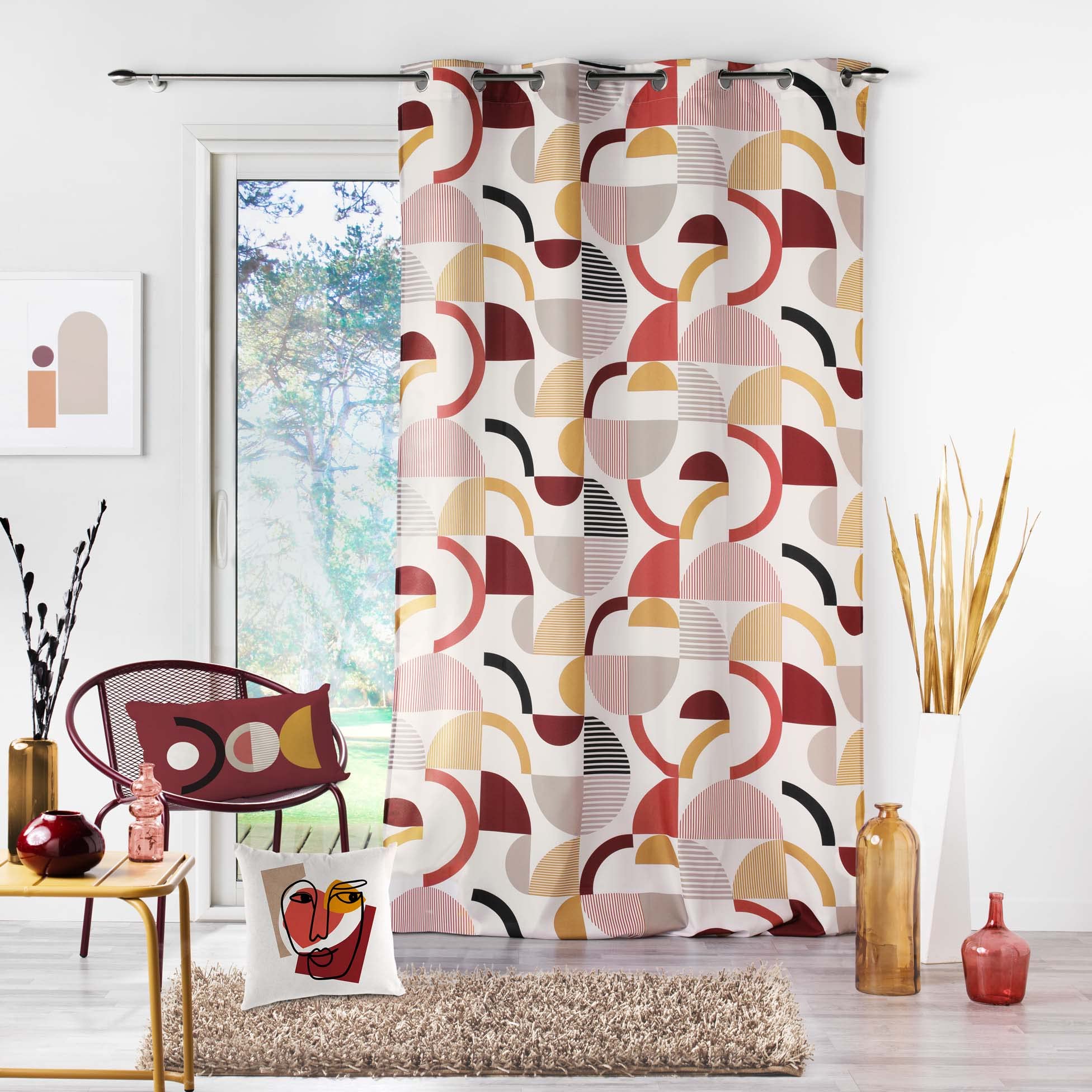 Douceur d'Intérieur Tenda con occhielli, 140 x 240 cm, colore blu (1609993