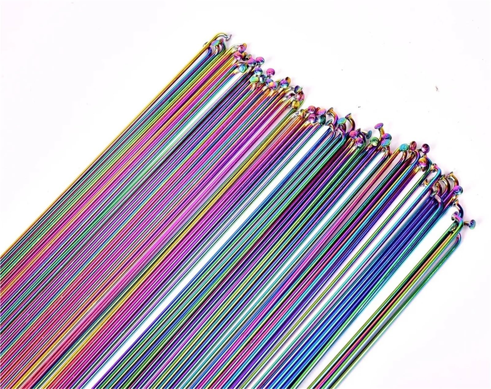 Raggi colorati per bicicletta e mountain bike, in acciaio inox, placcati sotto vuoto, con nippli inclusi, lunghezza 259-293 mm, per ruote di ricambio da 26-29 pollici (273 mm, 36 pezzi)