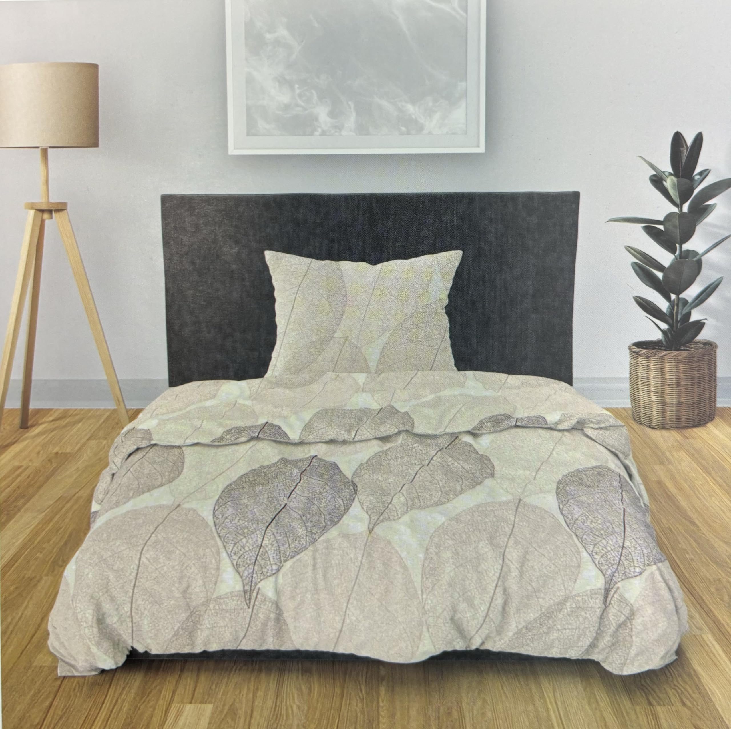 Housse de couette 4 pièces lit 105cm avec drap et taie d'oreiller motif 5