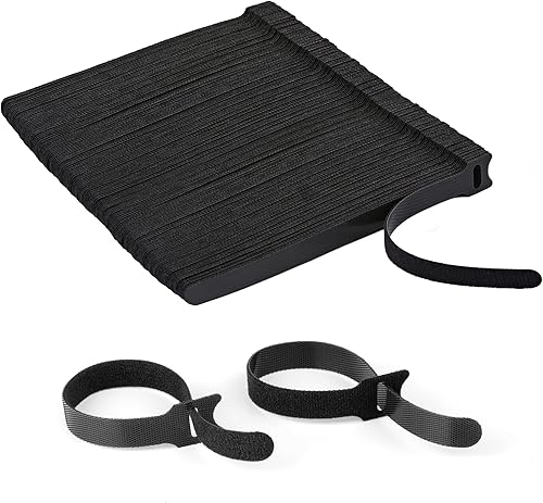 Miniatura 9 de 90 bridas reutilizables con gancho y bucle, correas de cables ajustables multiusos de 8 pulgadas para organizar el hogar, la oficina y los centros