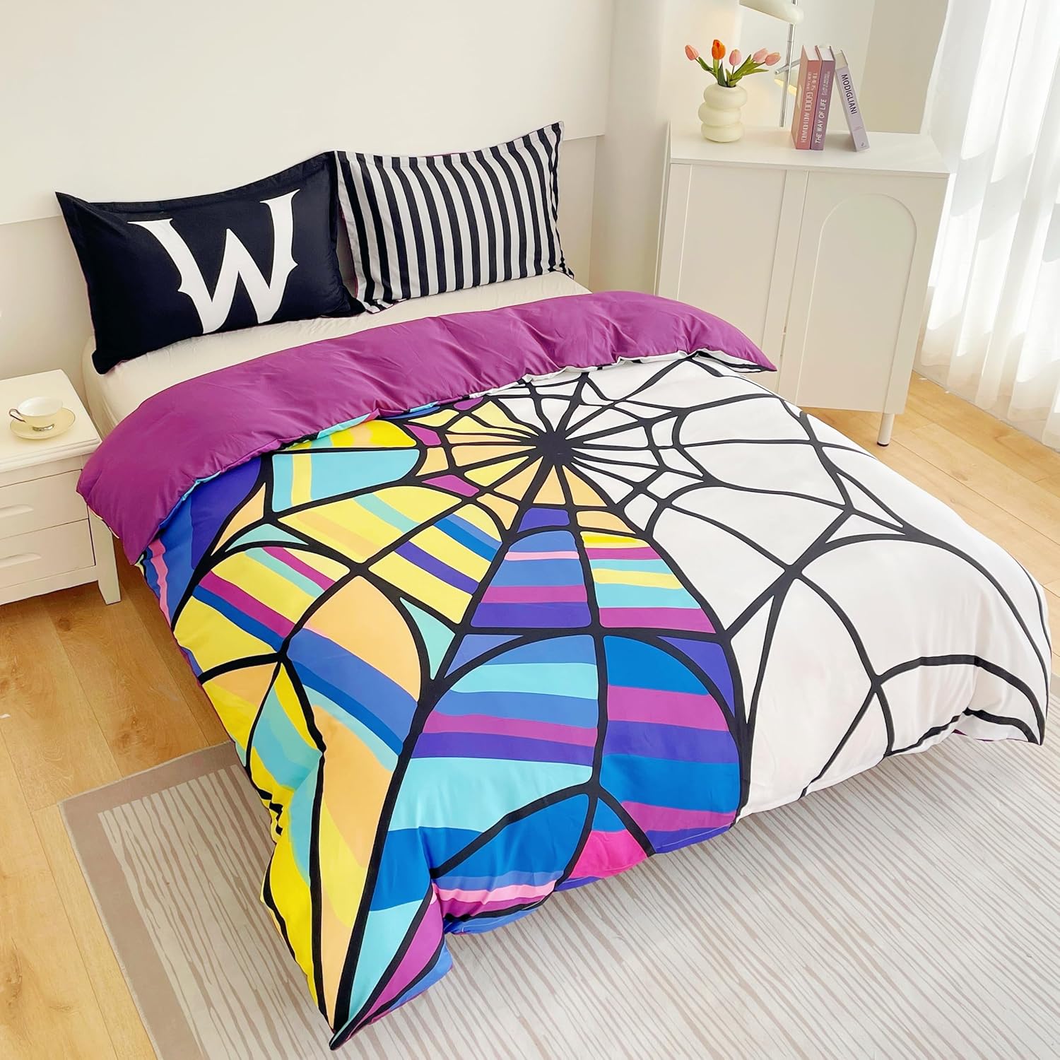 3-Pcs TV Duvet Cover Bedding Set with 1 Duvet Cover + 2 Pillowcases, Ultra Soft Microfiber Breathable Comforter Cover, Printed Bedding Sets for Boys, Girls, Kids, Teens 80"90" (Full)