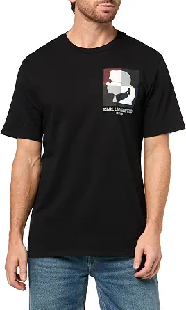 KARL LAGERFELD Men's Crewneck Short Sleeve Graphic T-Shirt