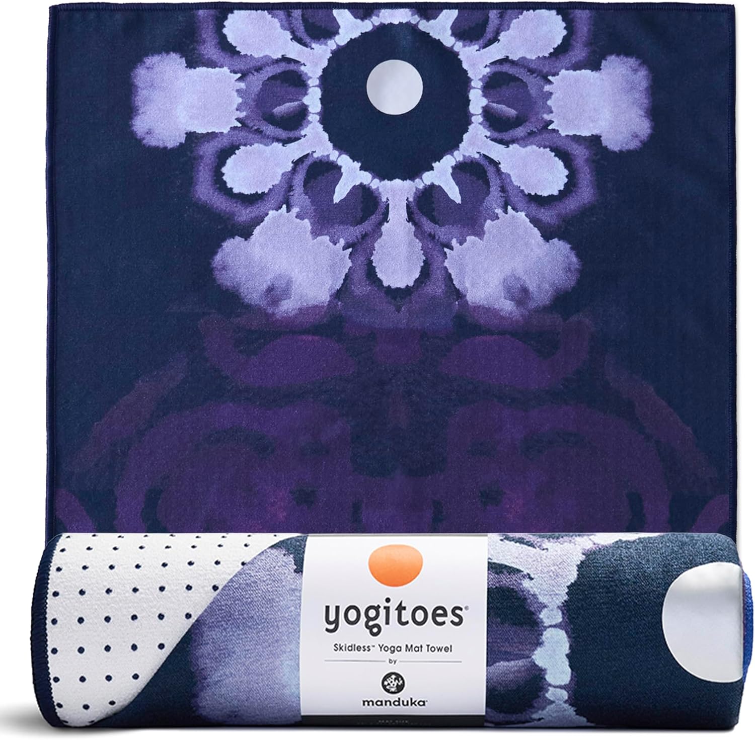 Manduka Yogitoes Yoga Towel for Mat Nonslip and Quick Dry for Hot Yoga with Rubber Bottom Grip Dots 71 Inch Long Thin and Lightweight