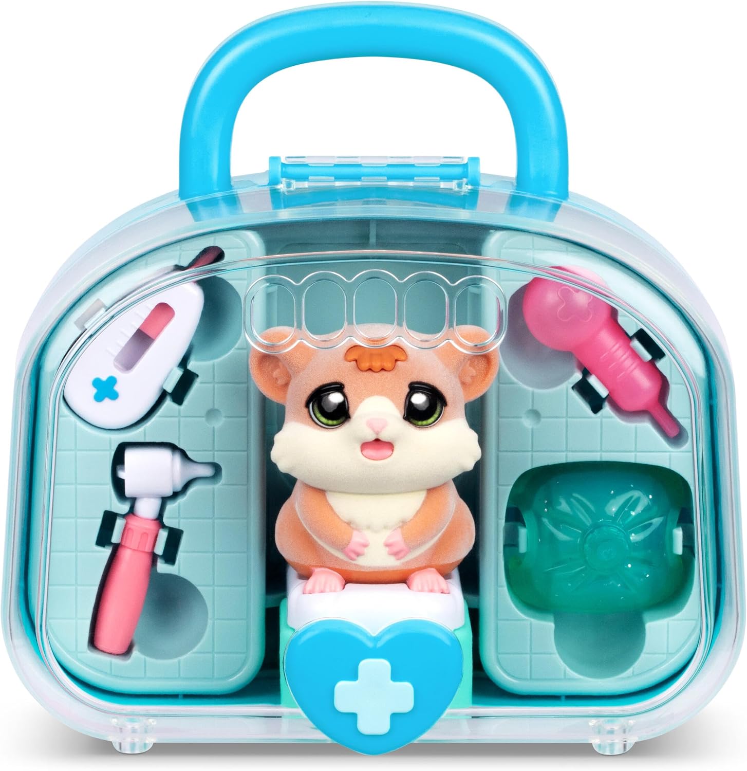 Little Live Pets Ouchies Vet Kit - Coco the Hamster, Small Animal Toys | Portable vet case for pet care includes thermometer, ice pack, sticker bandages, plus 20+ sounds and light-up cheeks