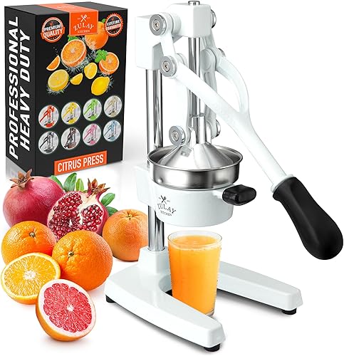 Miniatura 17 de Zulay - Exprimidor de limón y lima de metal comercial, de alta calidad, resistente, exprimidor de jugos manual Negro