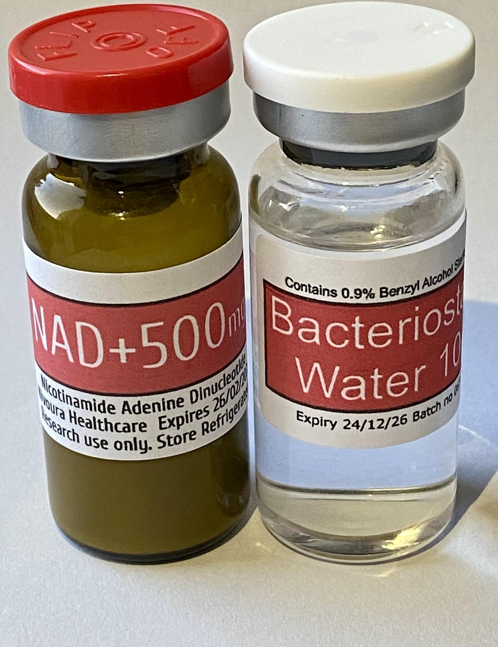 NAD+ Plus Nicotinamide adenine dinucleotide 500mg - with 10ML Bacteriostatic Water
