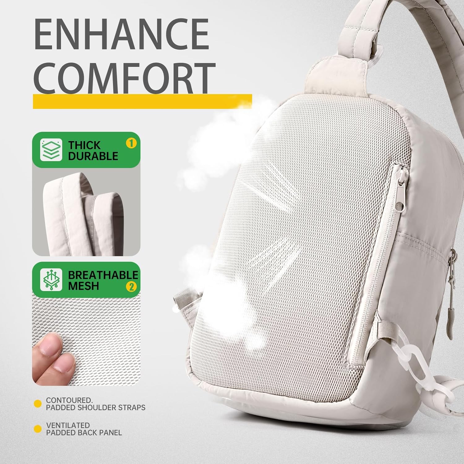 Puffer Sling Bag for Women,Crossbody Bags Purses with RFID Shoulder Bag,Quilted Lightweight Fanny Pack for Travel - Image 6