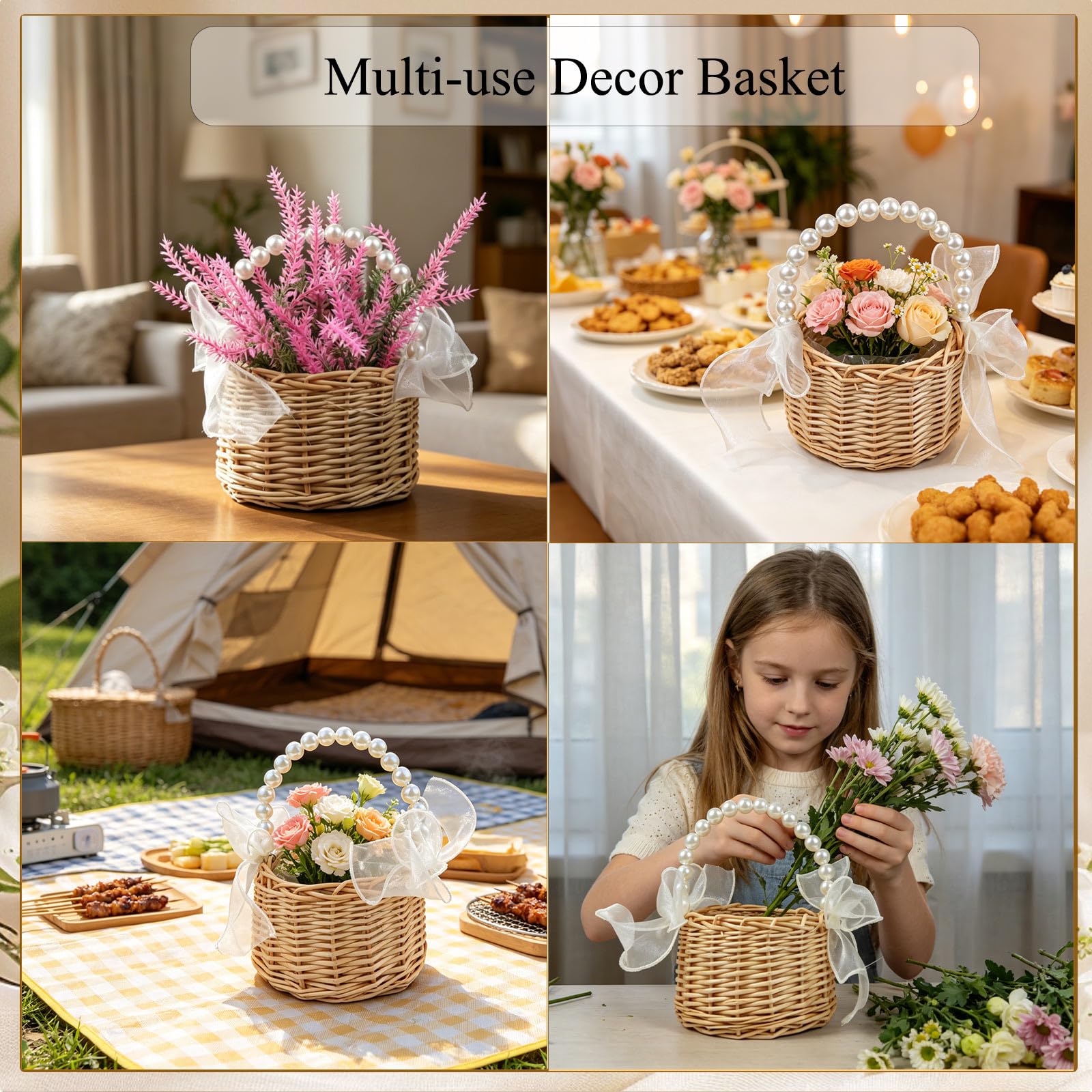Lot de 2 paniers pour demoiselle d'honneur