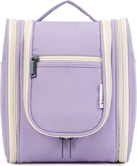 Travel Hanging Toiletry Wash Bag Makeup Cosmetic Organizer for Women Girls Kids (Purple (Medium))