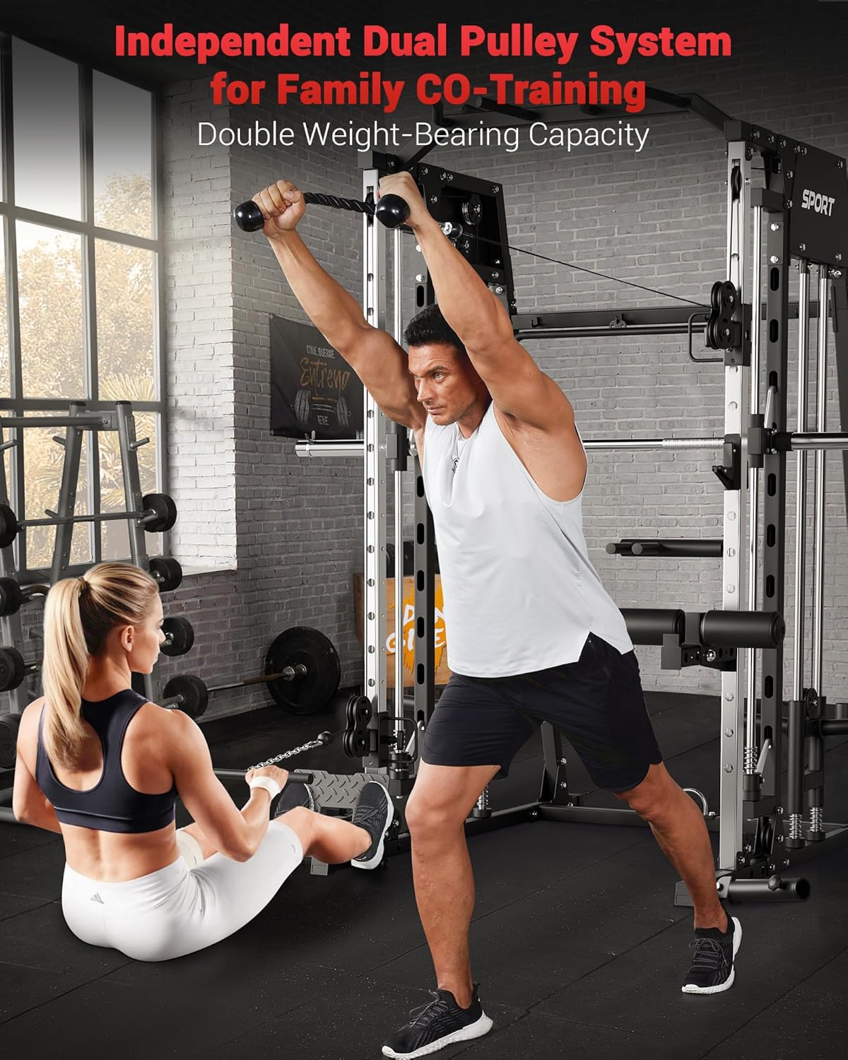 Independent dual pulley system for co-training