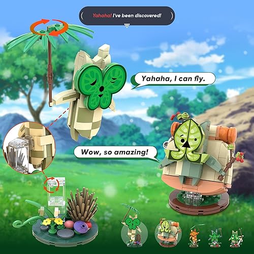 Miniatura 2 de Koroks - Juego de construcción compatible con placa base Lego, juegos de bloques de construcción de 5 personajes para fanáticos de BOTW, lindas