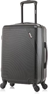 DUKAP DISCOVERY 20-Inch Carry-On Hardside Spinner Luggage Lightweight Black