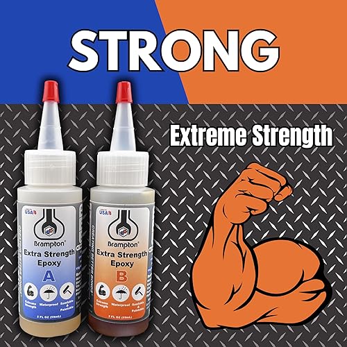 Miniatura 10 de Brampton - Epoxi extra fuerte, vida útil de 20 minutos, kit de pegamento epoxi extra fuerte para metal, madera, cerámica, vidrio, piedra, azulejos y