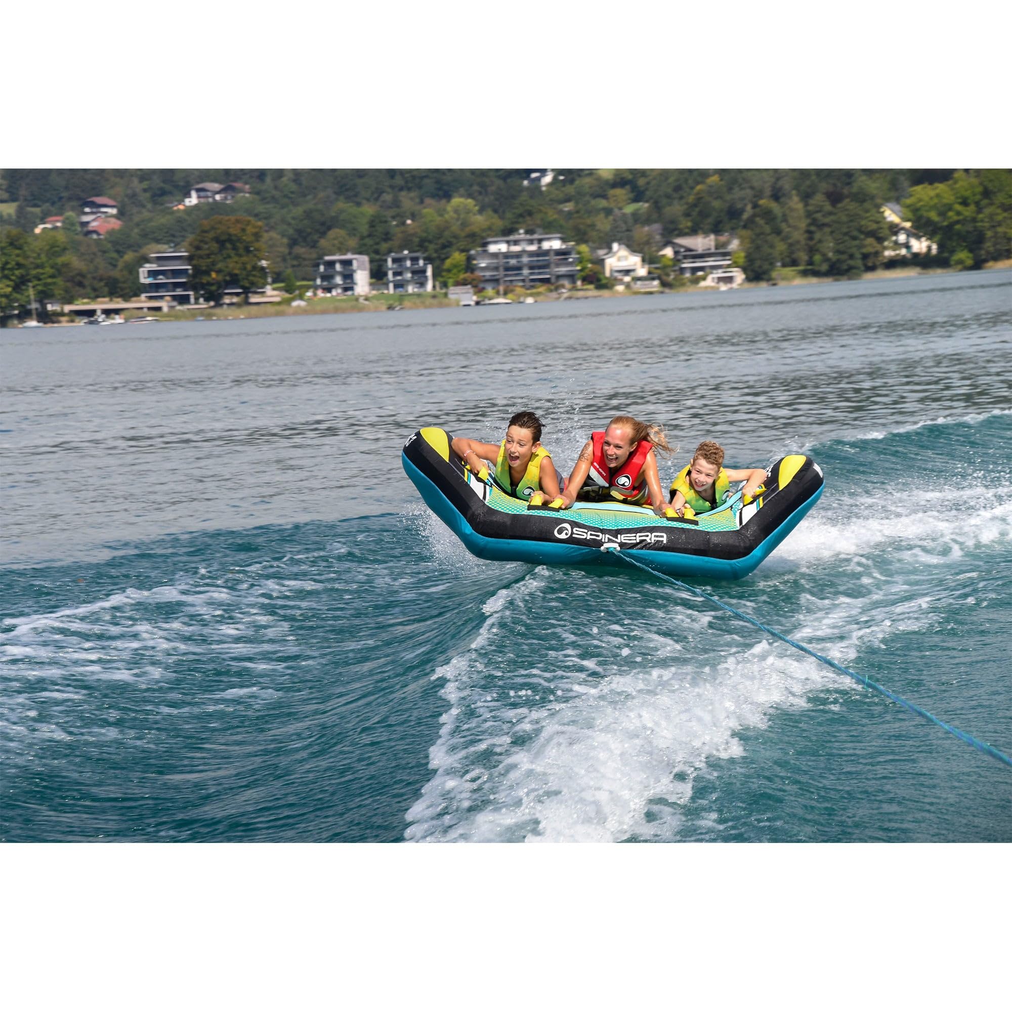 SPINERA Wing Towable Wasser Tube 2 & 3 Personen – Fliegendes Action-Tube mit Flügeldesign, 840D Nylon Full Cover, Boston Ventil & Quick Connector – Luftkammern für Sicherheit & Speed