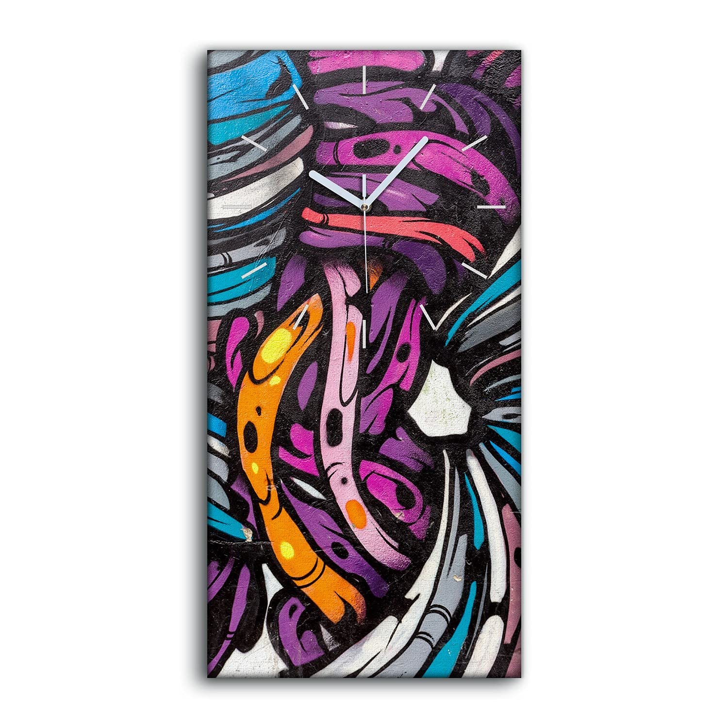 Horloge sur Toile Ne Pas Tic Tac en Silence Image Art Moderne Chambre et Salon