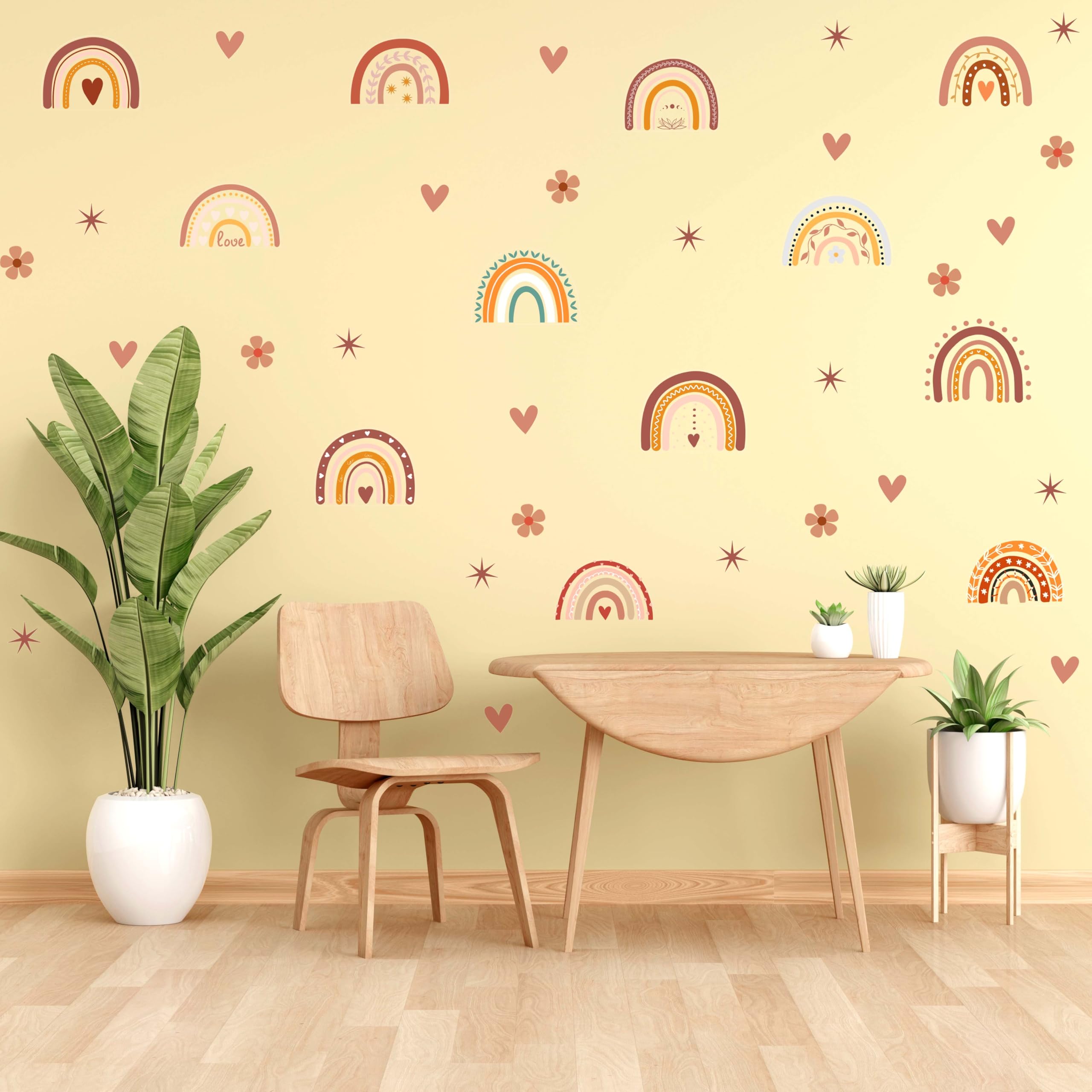 Rainbow Arch Circle Wall Decal – Boho Abstract Sticker For Kids Room, Nursery, Bedroom Decor - View #5