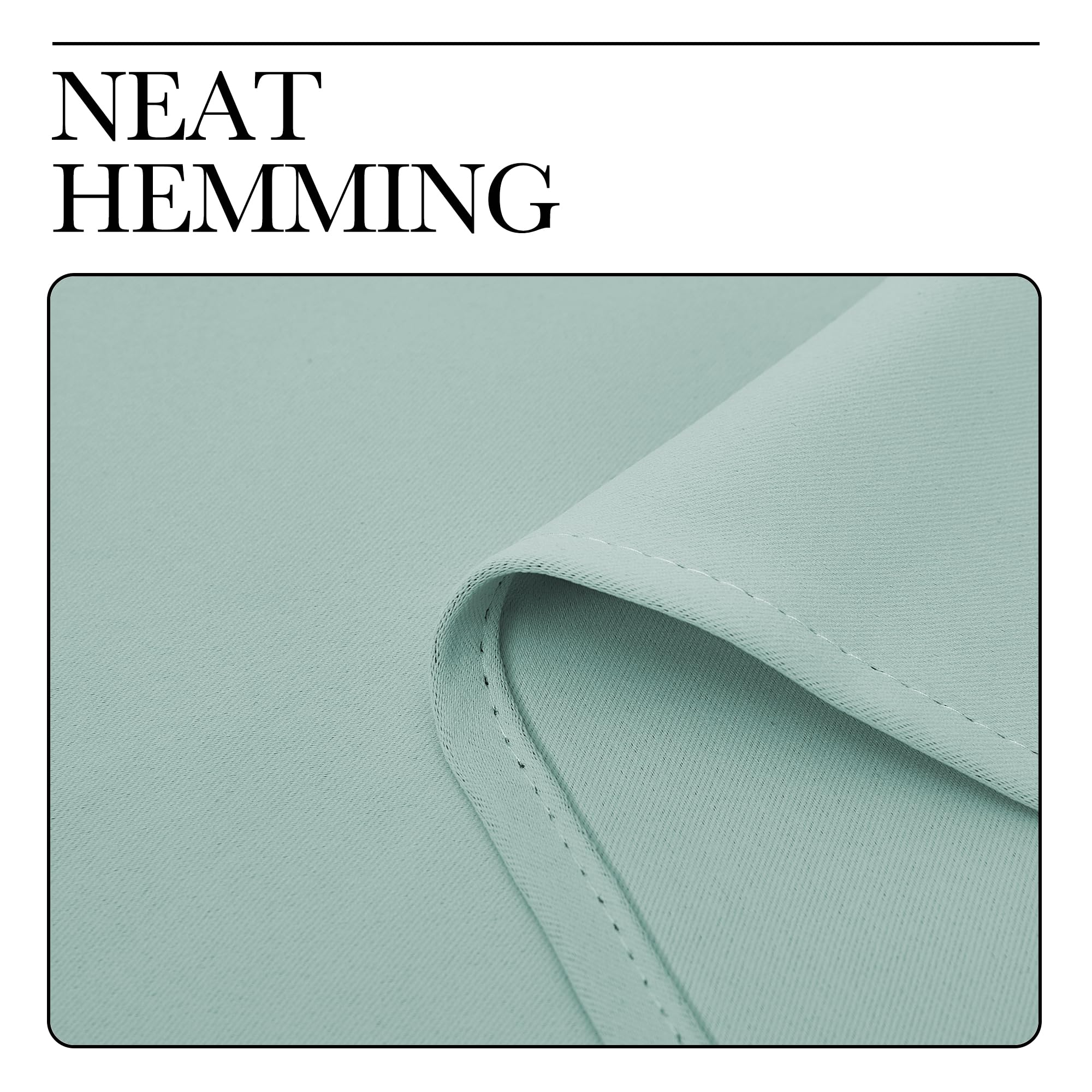 NICETOWN Black Blackout Curtains and Drapes 48 inches Long, Privacy RV Draperies for Small Windows, Thermal Insulated Curtain Panels (42" Wide, 2 Panels)