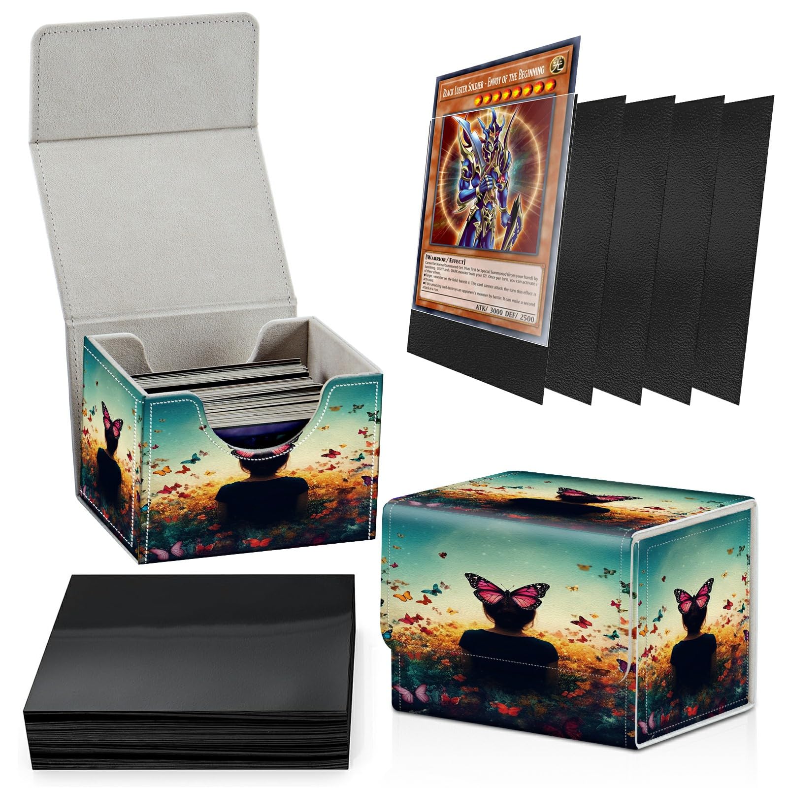 Amazon.com: Card Deck Box Plus 100 Counts Matte Black Card Sleeves Amazon.com: Card Deck Box Plus 100 Counts Matte Black Card Sleeves