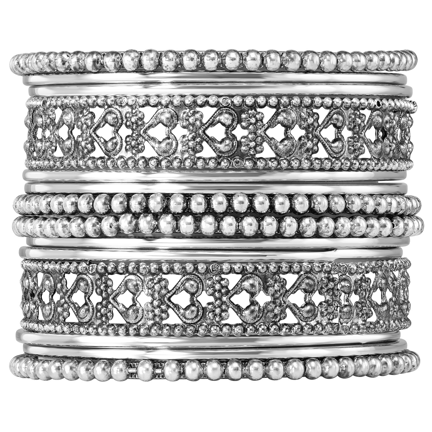 See full amazon price history chart for Peora Traditional Silver Plated 2.8 inch Metal Bangles Ethnic Stylish Fancy Fashion Jewellery Navratri Gift for Women (Set of 1) Peora Traditional Silver Plated 2.8 inch Metal Bangles Ethnic Stylish Fancy Fashion Jewellery Navratri Gift for Women (Set of 1) (B0CJBRSF7B) Amazon Price History, Amazon Price Tracker