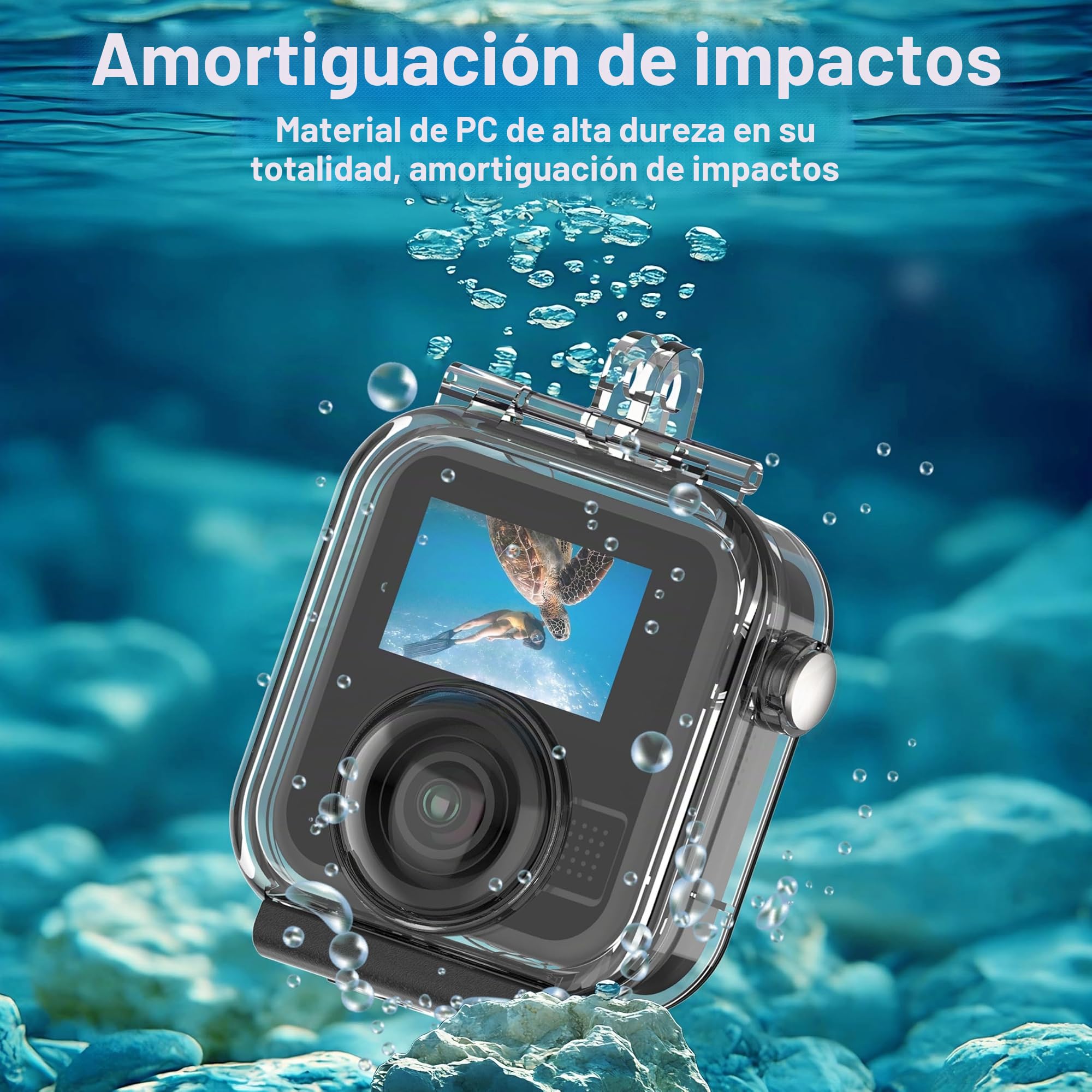 FitStill La funda protectora impermeable de 40 m / 131 pies solo es adecuada para Go Pro Max 2, lente de vidrio óptico a prueba de polvo e impermeable, carcasa sumergible submarina, Max 2 accesorios