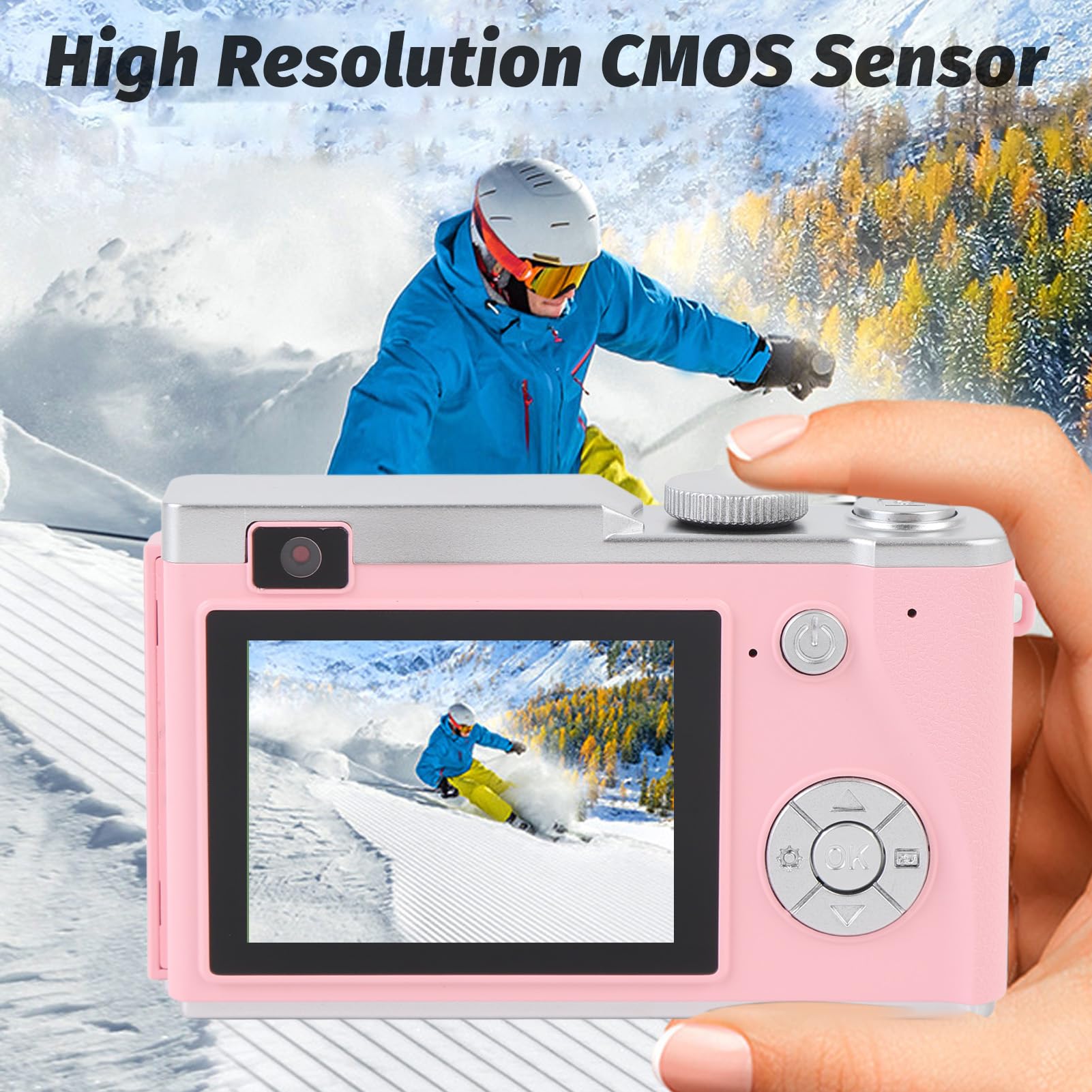 Produktbild von JHAMAL Digitalkamera 4K FHD Vlogging, Kompakte Kamera Mit 64 MP