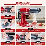 Attache à glace de rasoir pour KitchenAid Mélangeurs de support avec 8 Moulage par glace, pièce jointe à l'arbre de glace, Snow Pièce jointe/réalisatrice (machine/mélange non inclus)
