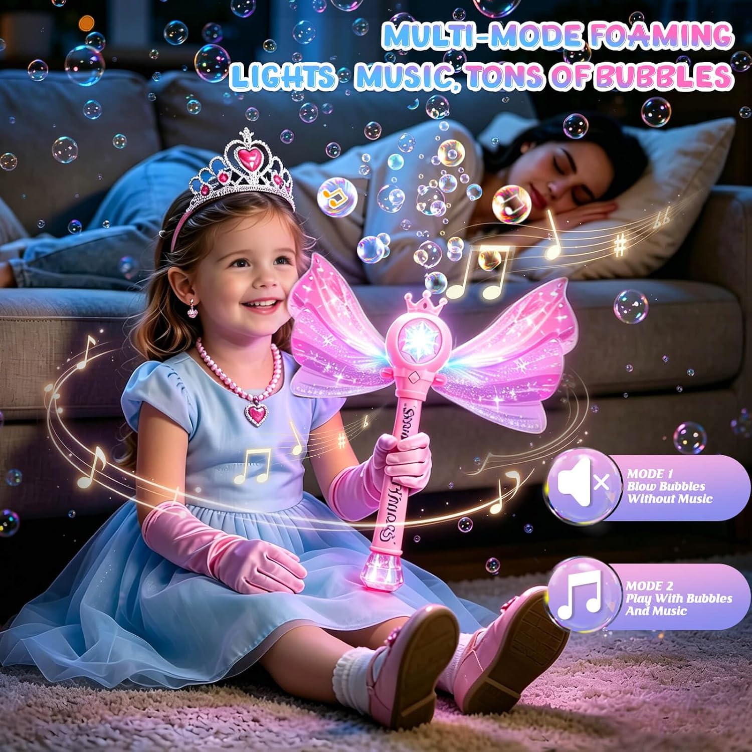 Gretex Princess Bubble Wand Girls Dress