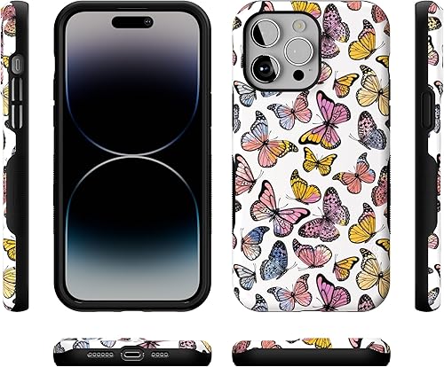 Vista 1121 de Casely - Funda para iPhone 14 Pro Max, Viva La Vida, Frida Kahlo Floral Collage, compatible con MagSafe 10 Frida Kahlo Viva La Vida Collage