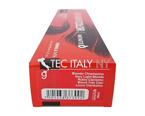Miniatura 7 de Tec Italy Designer Color Infinite NaturalesNaturals Tubo de coloración para el cabello, 3 onzas (#9 - Rubio muy claro)