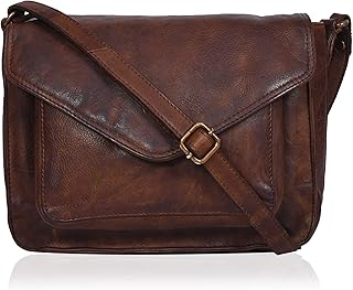 Genuine Leather Classic Flapover Crossbody Purse for Women Small Cute Tote/Bag