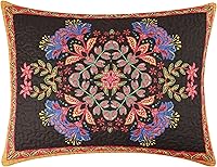 Greenland Home Jessa Vintage Boho Quilted Pillow Sham Standard Midnight - Reversible Mandala Boho Bedding