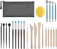 PANDAMIMI Luney 25 PCS Clay Sculpting Tools Kit - Polymer Air Dry Clay Pottery Ceramics Modeling Set for Adults Beginners