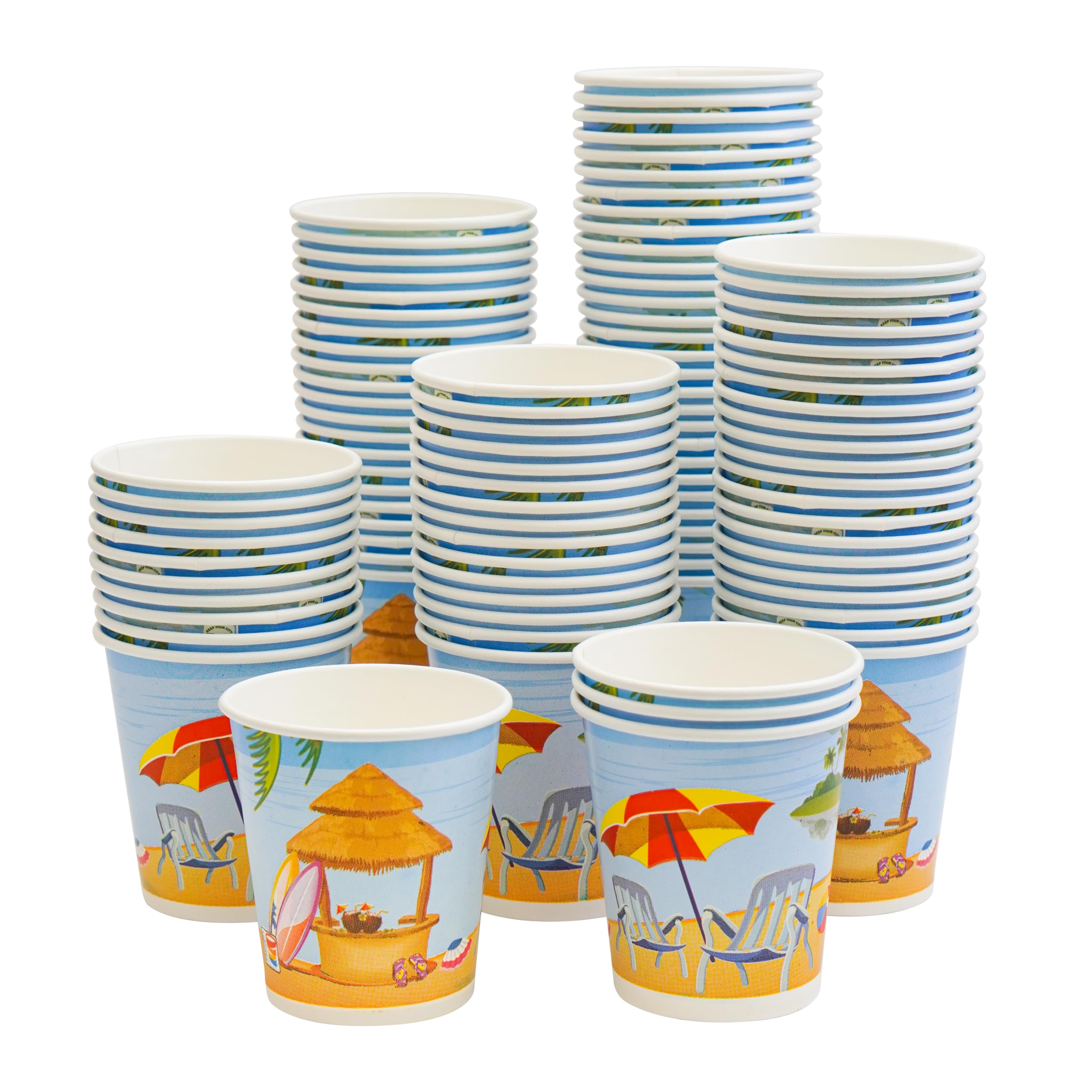 PARICOTT 200ml Seabeach Printed Cup|Eco-Friendly Disposable Glasses Drinking Cups|Cocktail Cold Drink Juice Water Party Paper Cups for Hot & Cold Beverages, Pack of 200pcs (B07XJ4SCRG) Amazon Price History, Amazon Price Tracker