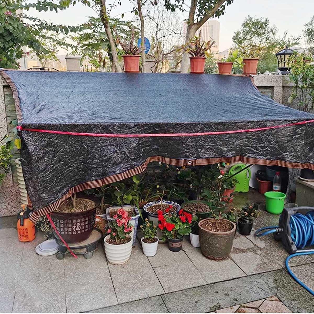 JECXTMBVX-40X45FT - Telo ombreggiante da giardino in HDPE, con occhielli rinforzati per serre, patio, pergole e protezione delle piante, 102 x 12,4 m