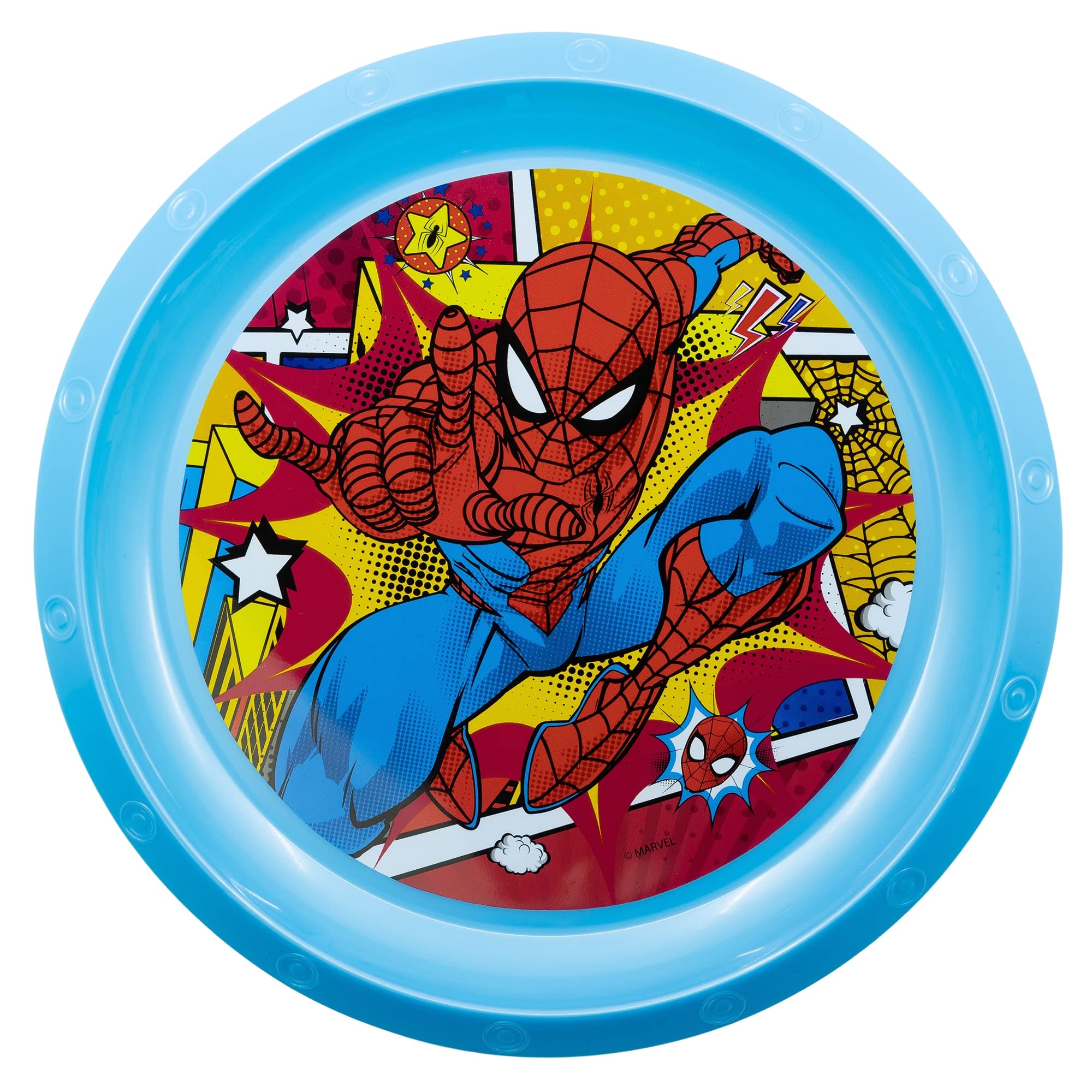Stor Red And Blue Easy Plate Pp Spiderman Arachnid Grid
