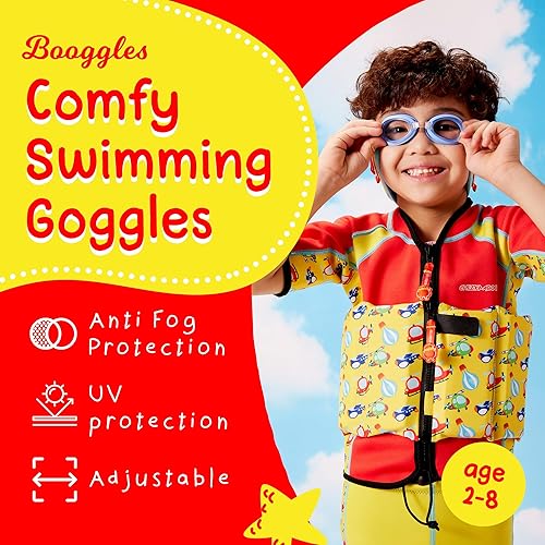 Miniatura 2 de Booggles, gafas de natación antivaho para niños, gafas ajustables para niños y niños pequeños, gafas de natación para niños con correa gruesa