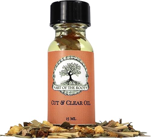 Cut & Clear Oil 12 oz  Hecho a mano con hierbas y aceites esenciales  Purificación, energía negativa y rituales de dejar ir  Hoodoo Voodoo Wicca