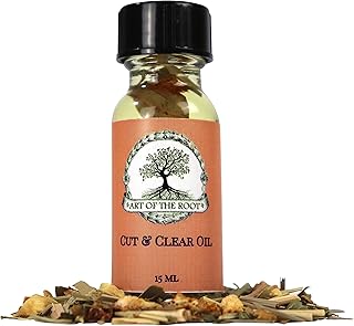 Cut & Clear Oil 1/2 oz | Handmade with Herbs & Essential Oils | Purification, Negative Energy & Letting Go Rituals | Hoodoo Voodoo Wicca Pagan Santeria