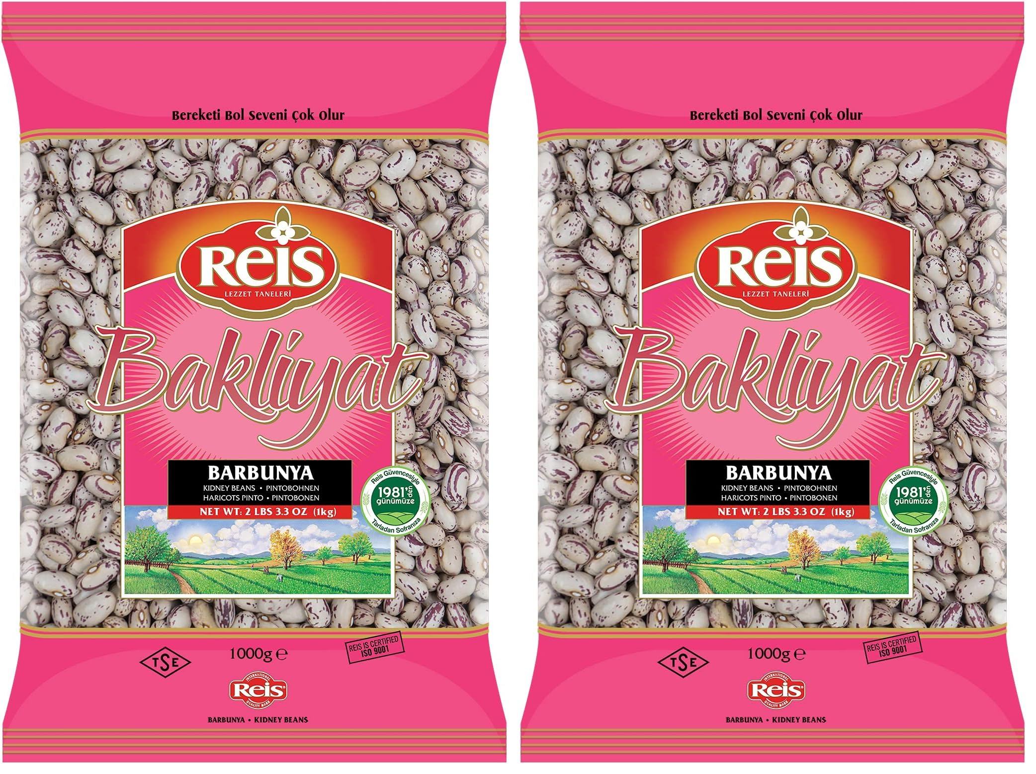 Reis Barbunya Fasulye 1 Kg (2 paketi)